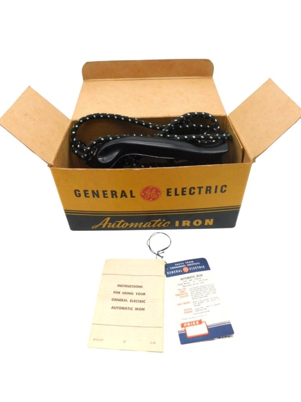 Vintage General Electric Automatic Iron Model 119F26 With Box Instructions